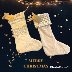 Nicole Miller Home Set of two 22” Christmas Stockings